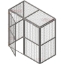 Picture of Wire Mesh Storage Cage Large No Back End Gate